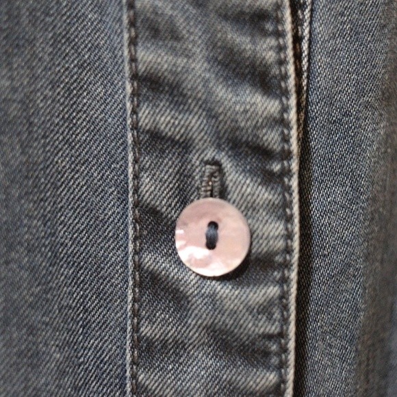 Soft Surroundings Denim Chambrey Jean Shirt Button Down Dress Tencel Small - Picture 8 of 16
